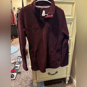 Thread & Supply Maroon Fleece Pullover